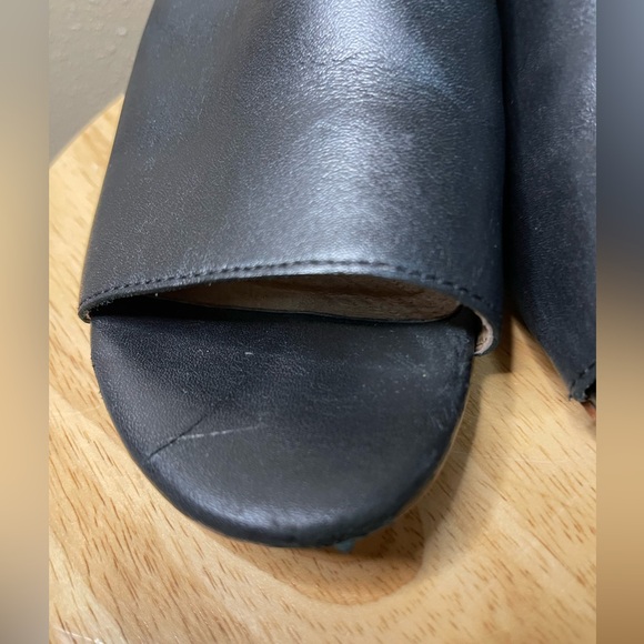 MADEWELL The Devon Black Leather Open Toe Heeled Slip On Mules Women’s 8.5 - Picture 4 of 16